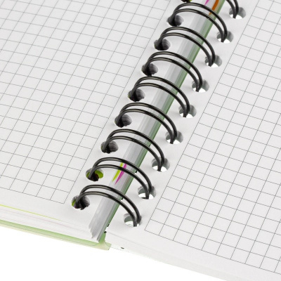 Бизнес-тетрадь А6 в клетку 140 л 3 разделителя на спирали Attache Selection Spiral Book розовая - фото 2