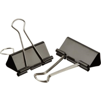 Зажимы для бумаг 41 мм черные Attache (уп. 12 шт) - фото 1