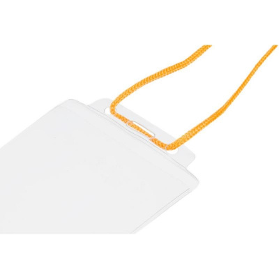 Бейдж вертикальный 77х118 мм Attache с желтой тесьмой - фото 2