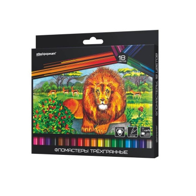 Фломастеры 18 цветов Schoolformat Дикая планета - фото 1