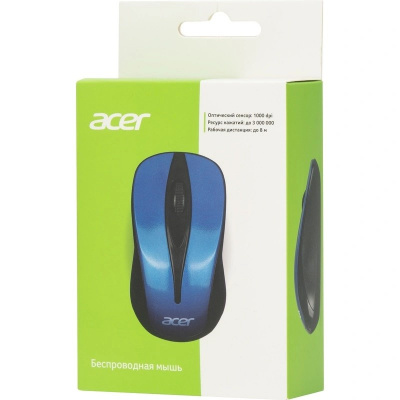 Мышь компьютерная беспроводная Acer OMR132 (ZL.MCEEE.01F) чёрно-синяя - фото 3