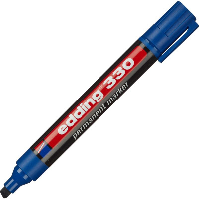Маркер перманентный синий Edding E-330/3 (толщина линии 1-5 мм) - фото 3