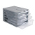 Бокс с выдвижными лотками закрытый серый/прозрачный Стамм 4 лотка - фото 2