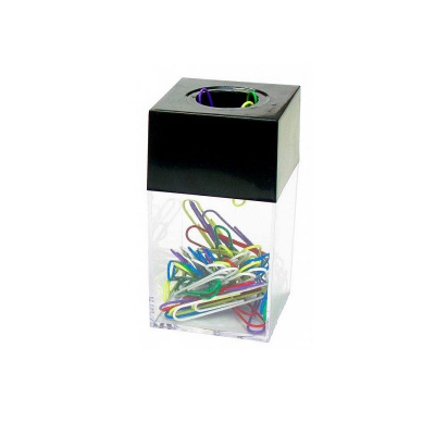 Скрепочница магнитная Globus (в комплекте 70 цветных скрепок) - фото 1