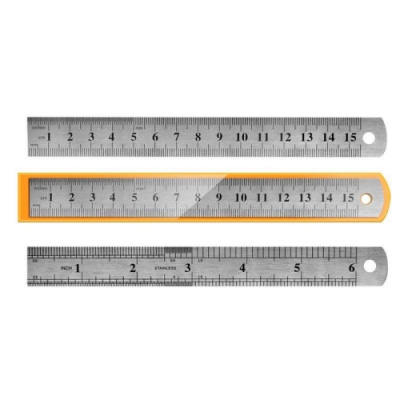 Линейка 15 см металлическая Attache - фото 1