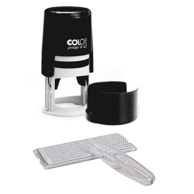 Печать самонаборная круглая Color 40 мм 1 круг R40/1 цвет корпуса черный (аналог 46040/1) - фото 3