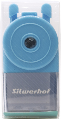 Точилка для карандашей механическая с контейнером Silwerhof Cookies Монстрики голубая - фото 4