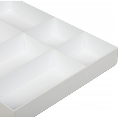 Лоток для вложения горизонтальный Attache пластиковый белый 6 отделений - фото 3