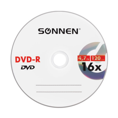 Диск DVD-R 4.7 GB 16х Sonnen - фото 1