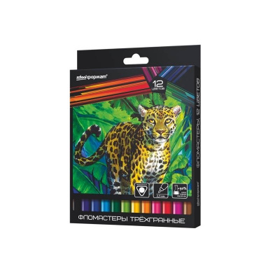 Фломастеры 12 цветов Schoolformat Дикая планета - фото 1