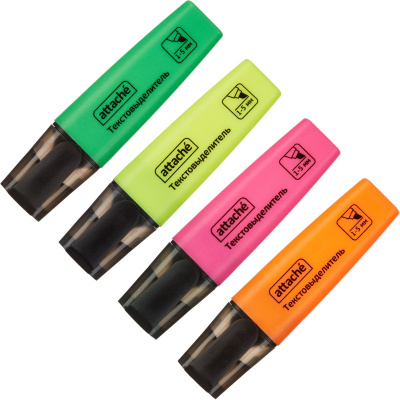 Набор текстовыделителей 4 цвета Attache Colored (толщина линии 1-5 мм) - фото 6