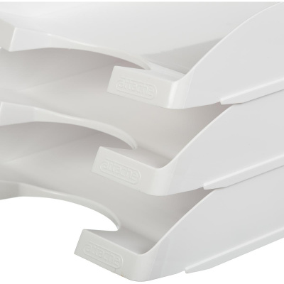 Лоток для бумаг горизонтальный белый Attache Line, размер 340х255х63 мм  - фото 5