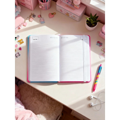 Ежедневник недатированный А5 искусственная кожа 136 л Attache Selection Rainbow комбинированный - фото 3