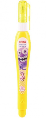 Корректирующая ручка 5 мл Deli Cover UP EH10000 на быстросохнущей основе цв. корпуса в ассортименте - фото 2