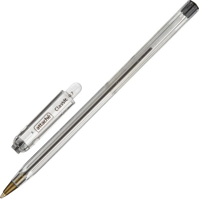 Ручка шариковая Attache Classic 0.7 мм черная - фото 1