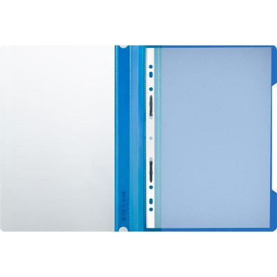 Скоросшиватель пластиковый A4 до 100 листов Attache Elementary Economy синий - фото 3