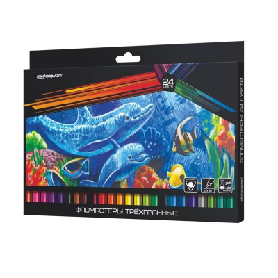 Фломастеры 24 цвета Schoolformat Дикая планета - фото 1