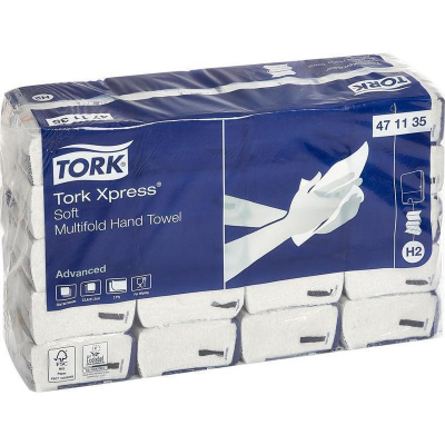 Полотенца бумажные листовые Tork Advanced Н2 двухслойные (уп.190 листов) - фото 1