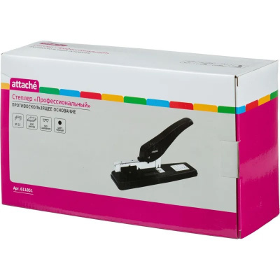 Степлер профессиональный до 200 листов Attache черный, цена, описание, фото 2 Степлер профессиональный до 200 листов Attache черный - фото 2