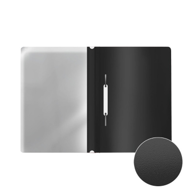 Скоросшиватель пластиковый A4 до 130 листов 140 мкм Erich Krause Fizzy Classic черный - фото 2