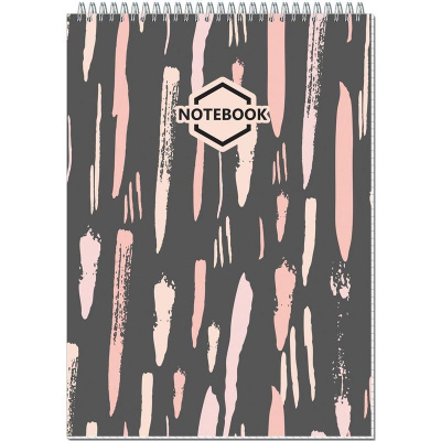 Блокнот А4 в клетку 80 л на гребне Полином Стильный Офис - фото 1