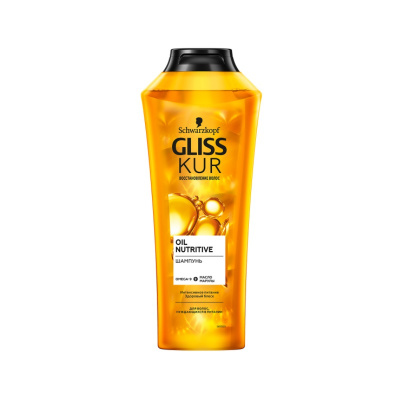 Шампунь 400 мл Gliss Kur Oil Nutritive Интенсивное питание и здоровый блеск - фото 1