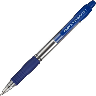 Ручка шариковая автоматическая Pilot BPGP-10R-F Super Grip 0.22 мм синяя - фото 5