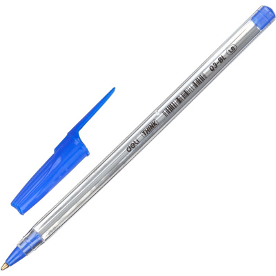 Ручка шариковая Deli Think EQ3-BL 0.7 мм синяя - фото 1