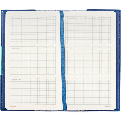 Еженедельник недатированный А6 искусственная кожа 80 л Bruno Visconti Metropol синий - фото 21