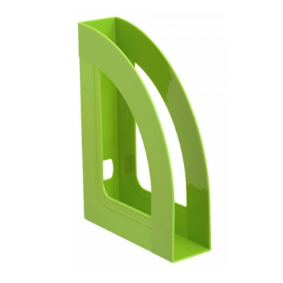 Вертикальный накопитель для бумаг 70 мм пластиковый зеленый Стамм Респект - фото 1