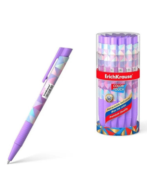 Ручка шариковая автоматическая Erich Krause ColorTouch Matic Magic Rhombs 0.35 мм синяя - фото 1