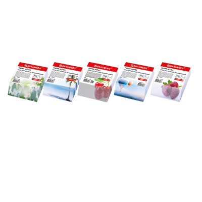 Блок для записей на склейке 90х110х30 мм Brauberg в ассортименте - фото 1