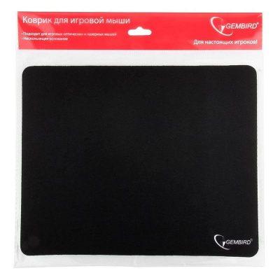 Коврик для мыши Gembird MP-GAME14 черный ткань+резина - фото 2