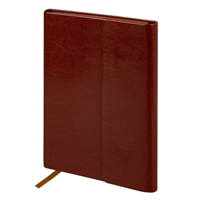 Ежедневник недатированный А5 искусственная кожа 160 л с магнитным клапаном Brauberg Magnetic X корич - фото 1