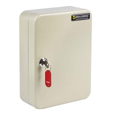 Шкаф для ключей металлический Brauberg серый (на 48 ключей) - фото 1