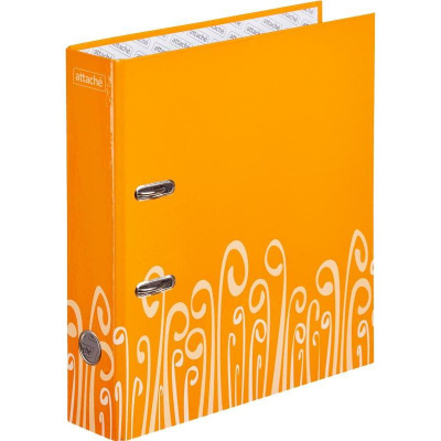 Папка-регистратор А4 75 мм Attache Fantasy оранжевая - фото 1