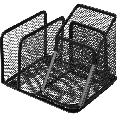 Подставка для канцелярских принадлежностей 4 отделения Attache черная - фото 1