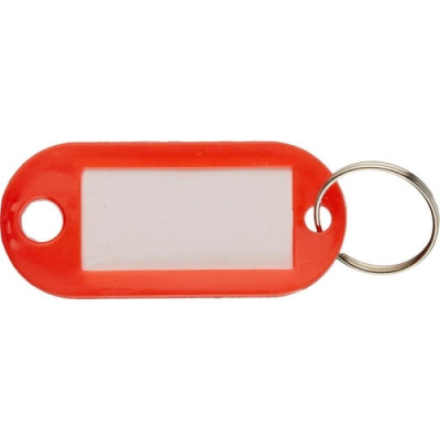 Бирка для ключей пластиковая красная - фото 1