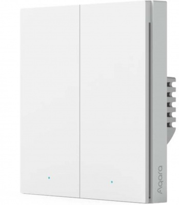 Умный выключатель двухклавишный Aqara H1 белый (WS-EUK04) - фото 1