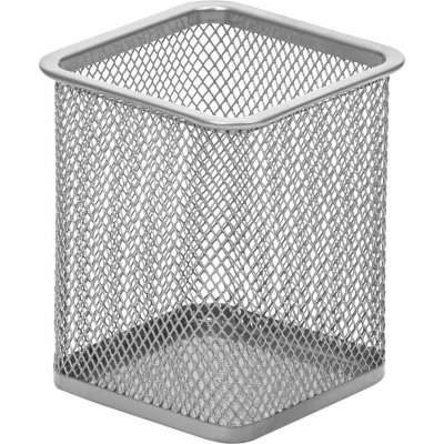 Подставка для ручек и карандашей 80х80х98 мм Attache серебристая - фото 1