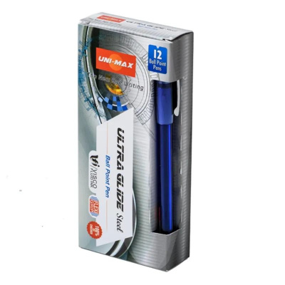 Ручка шариковая Unomax (Unimax) Ultra Glide Steel 0.8 мм синяя - фото 5