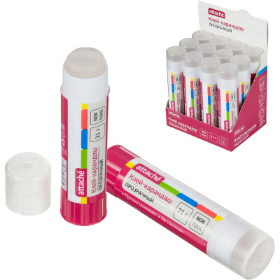 Клей-карандаш 21 г Attache прозрачный - фото 1