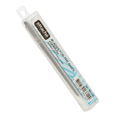 Лезвия сменные для канцелярских ножей Attache Selection Genius 9 мм сегментированные (уп. 10 шт) - фото 2