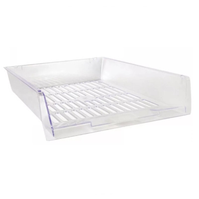 Лоток для бумаг горизонтальный решетчатый прозрачный Attache - фото 1