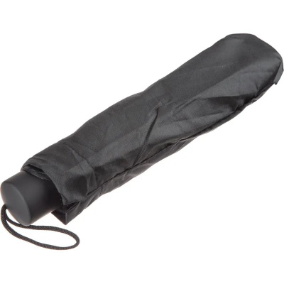 Зонт автоматический складной черный - фото 3