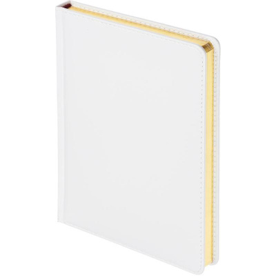 Ежедневник недатированный А5 искусственная кожа 136 л Альт Sidney Nebraska белый - фото 1