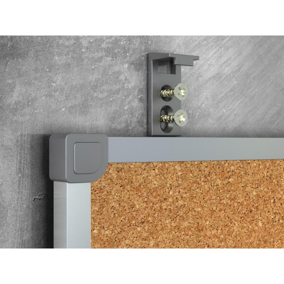 Доска пробковая 100х150 см алюминиевая рама Attache - фото 3