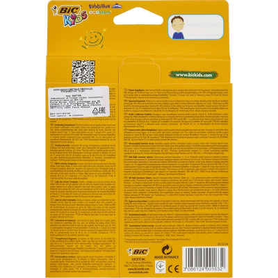 Карандаши цветные 12 цветов трехгранные BIC Evolution - фото 2