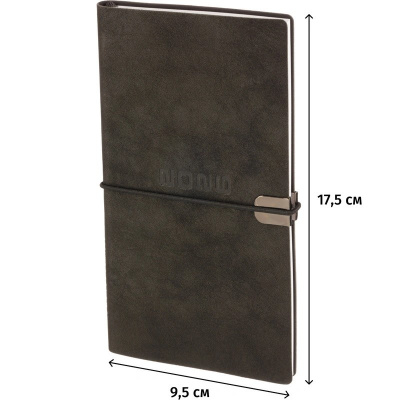 Еженедельник датированный нестандарт (175х95) искусственная кожа 64 л Escalada чёрный с фикс.рез. - фото 2