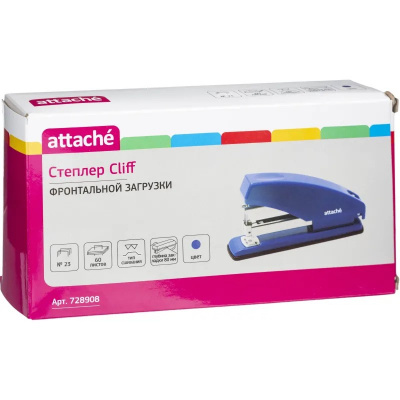 Степлер канцелярский до 60 листов Attache Cliff синий - фото 2